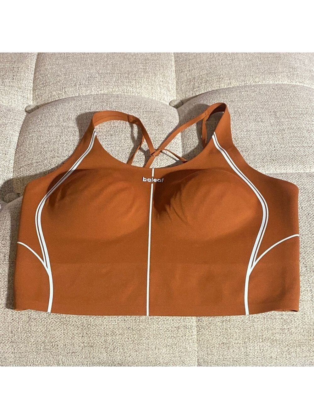 Baleaf Freeleaf High Impact Sports Bra Crisscross Back NWOT Athletic Minimal - Picture 5 of 12